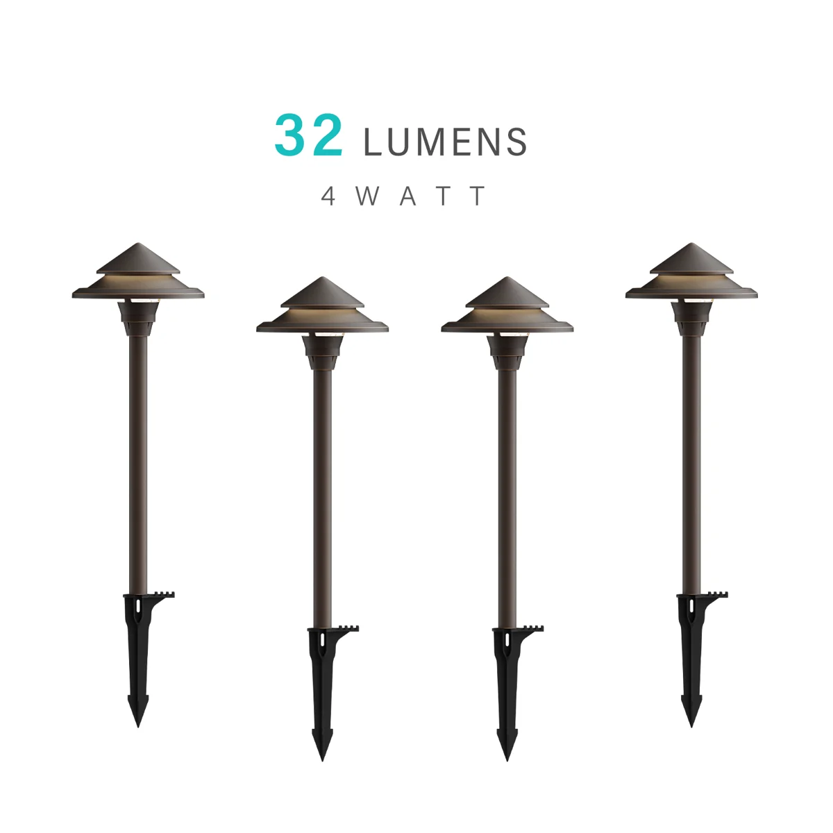 4W Low Voltage Path Lights — 4PK