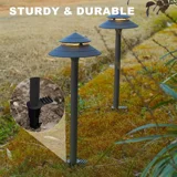 Landscape Light Stakes 2PCS Path Lights Replacement Stakes 3/4-14NPSM Metal Spikes for