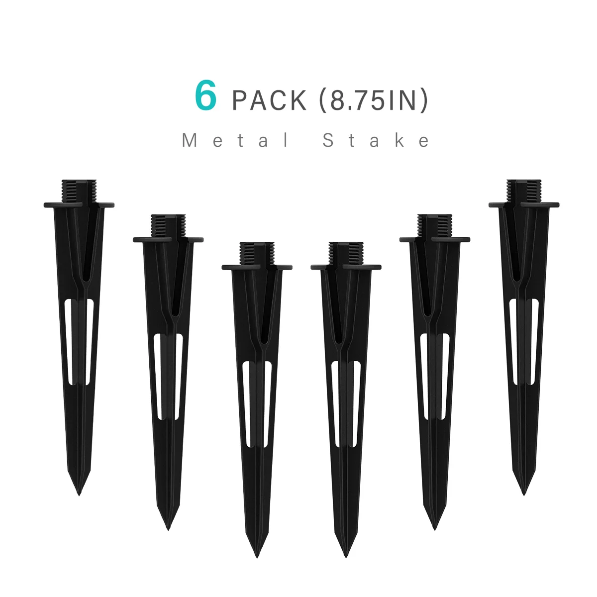 3/4 IN-14 NPSM 8.75IN Metal Spikes Stakes Replacement 6 Pack