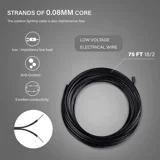 Low Voltage Landscape Wire 1 Pack 18/2 75FT Outdoor Lighting Wire 18AWG for Low Voltage
