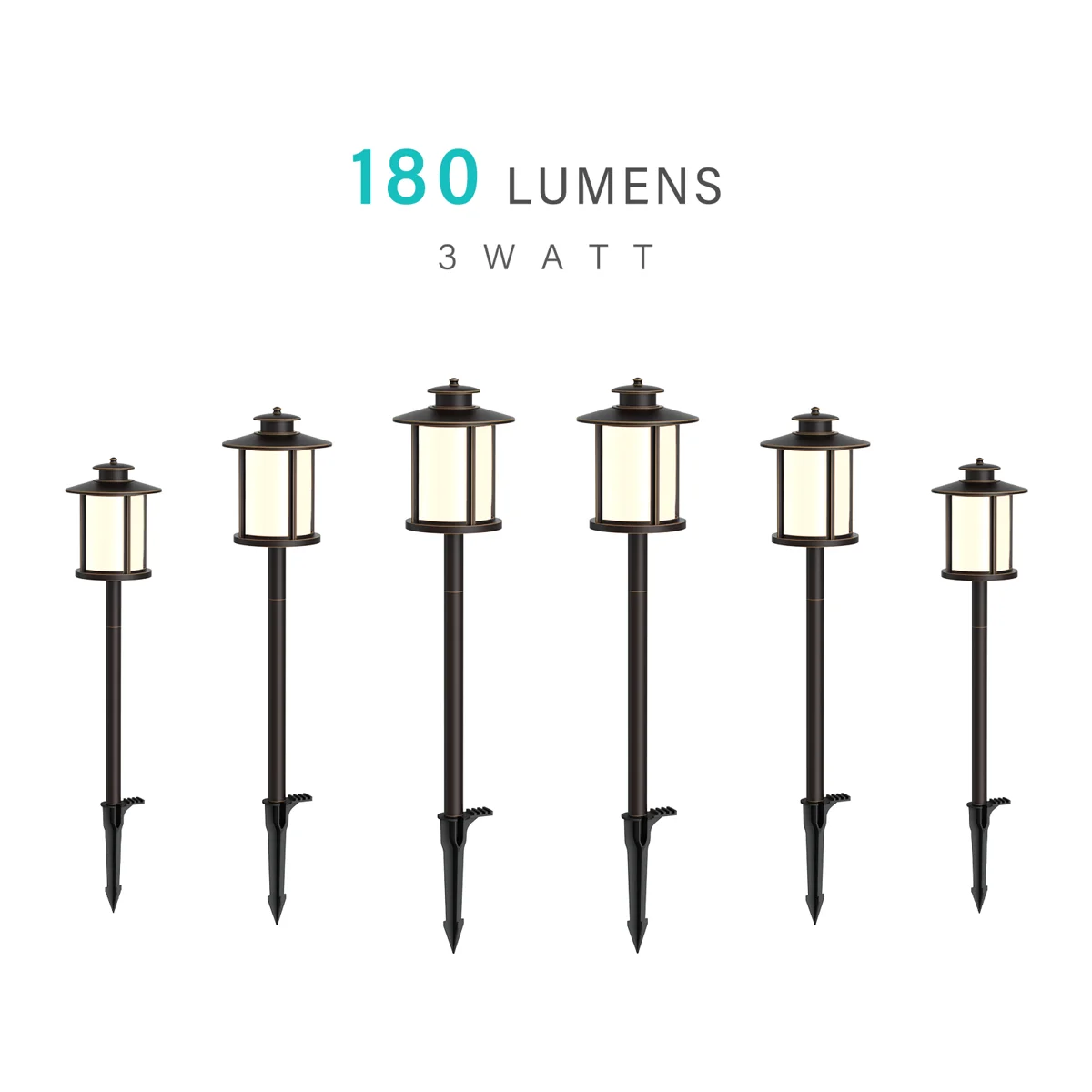 3W Low Voltage Path Lights — 6PK