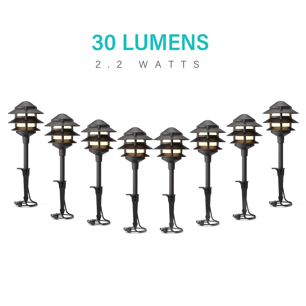 2.2 Watt Low Voltage Path Lights — 8PK