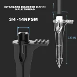Landscape Light Stakes 2PCS Path Lights Replacement Stakes 3/4-14NPSM Metal Spikes for